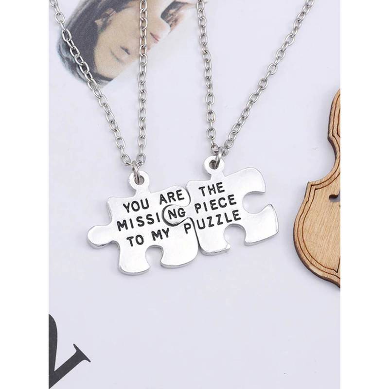 Oomph Jewellery Piece Jigsaw Puzzle Stainless Steel Couple Pendant