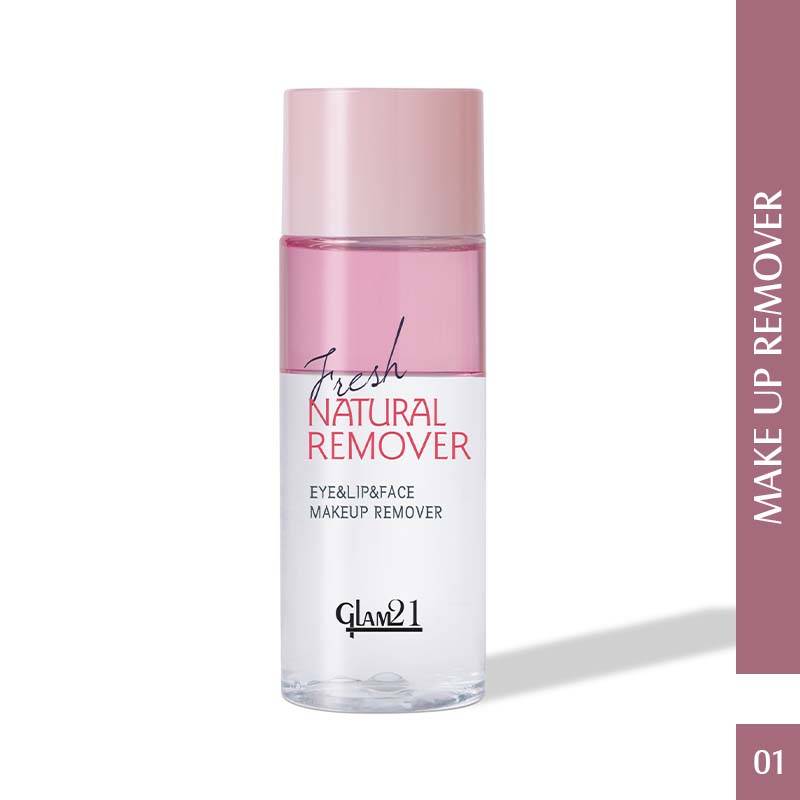 GLAM21 Fresh Natural Makeup Remover For Eye, Lip & Face - Pink Blossom