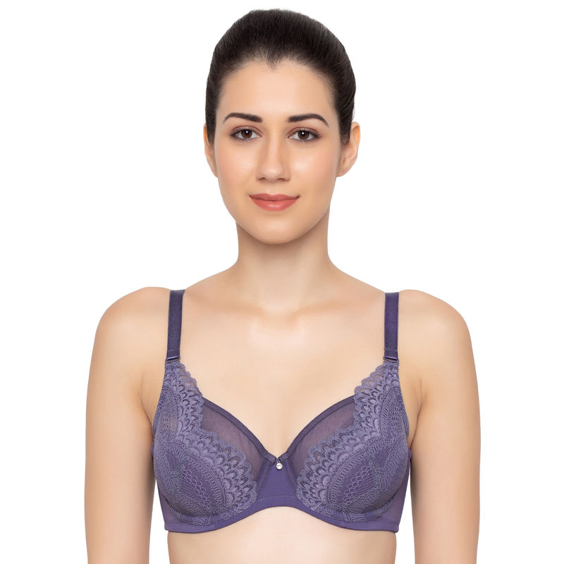 Triumph Beauty-full Lacy Non-padded Underwired Seamless T-shirt Bra - Grey (36F)