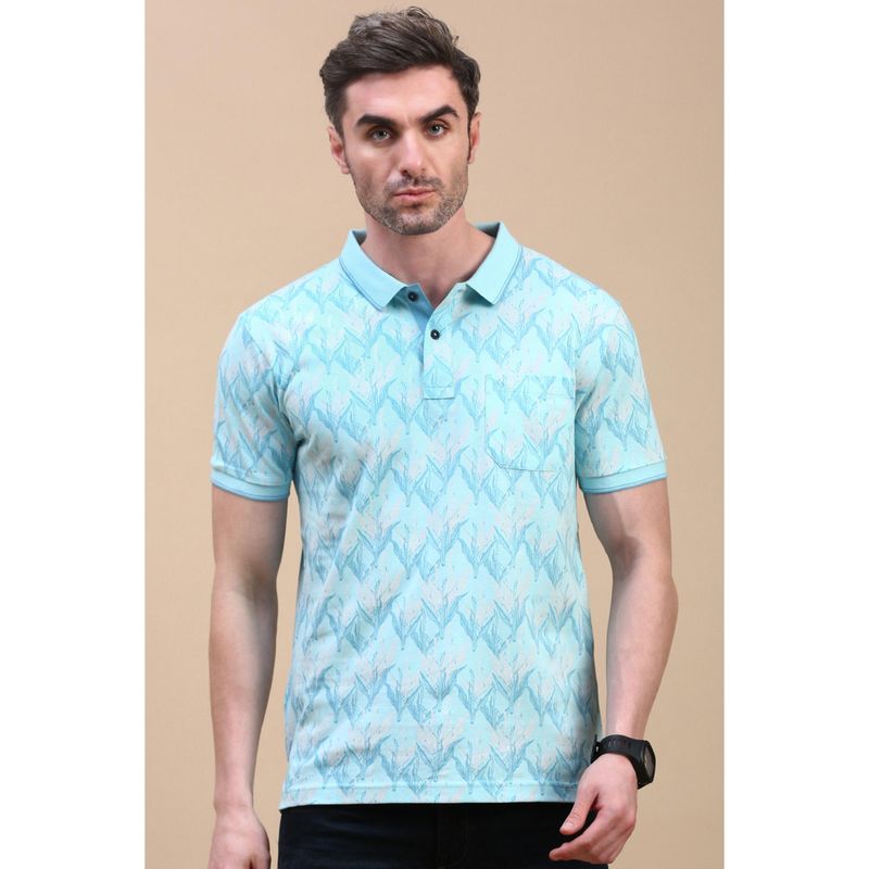 Classic Polo Men Green Printed Polo T-Shirt (XL)