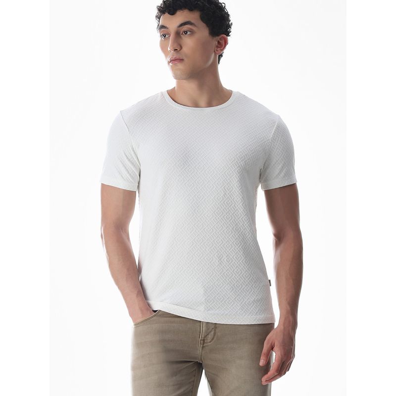 Jack & Jones Men White Polyester T-Shirt (S)
