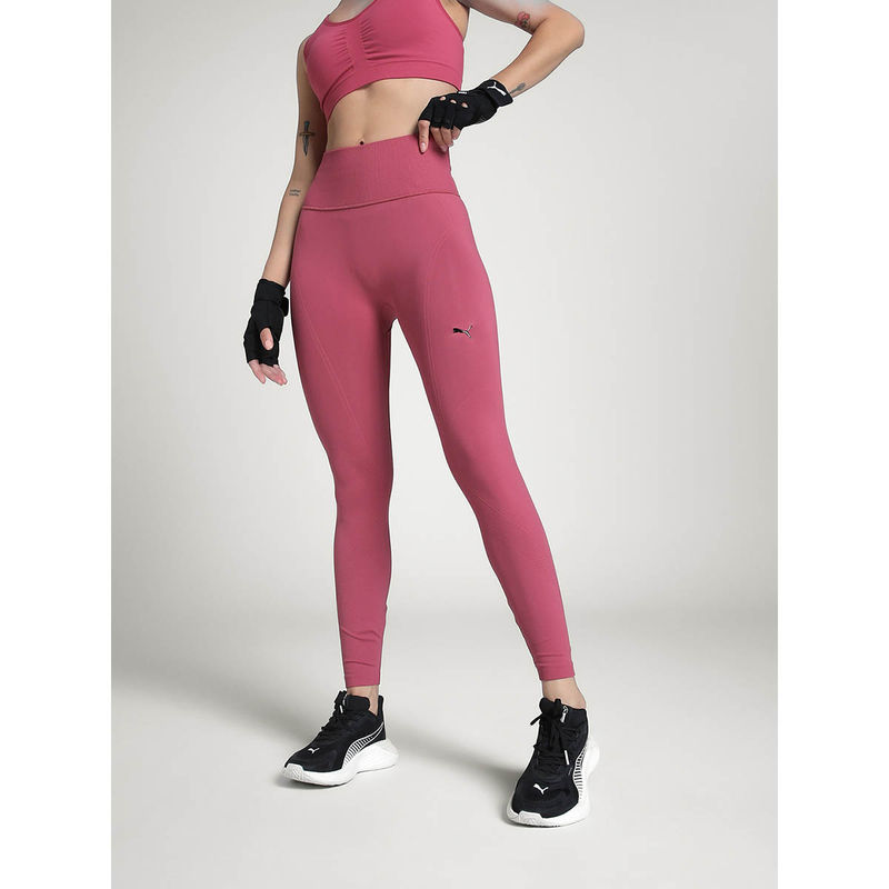 Puma Pink Shape Luxe Women's Seamless Training Tights (M)