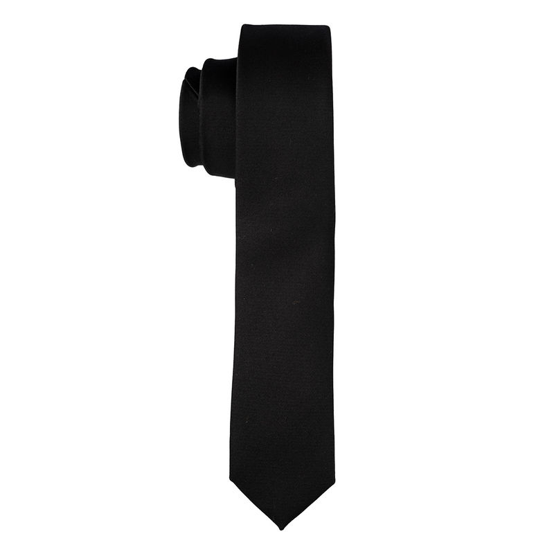 The Tie Hub Solid Black Slim Silk Tie Buy The Tie Hub Solid Black Slim