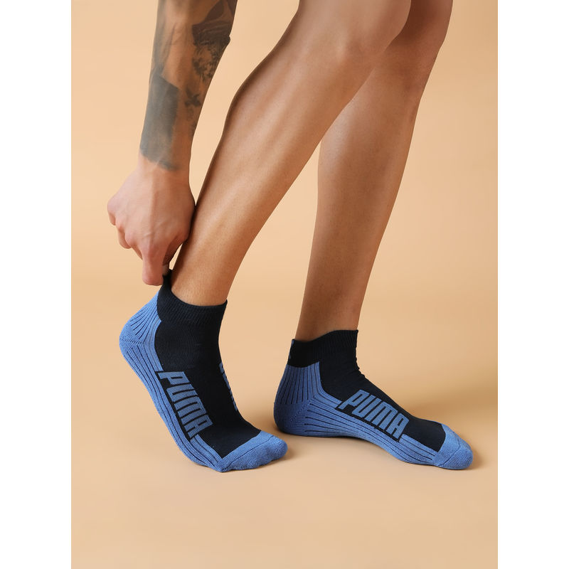 Puma Multi-Sport Quater Unisex Blue Socks (Pack of 2) (39/42)