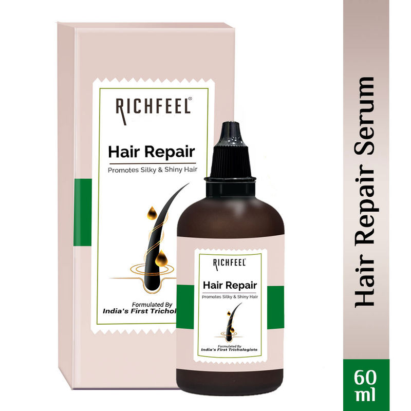 Richfeel Hair Repair Serum - Frizz-Free, Smooth & Glossy Hair for All Types , Argan Oil & Vitamin E
