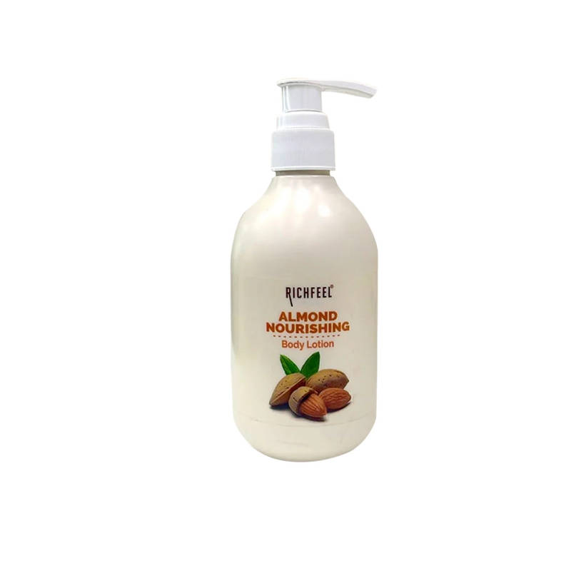 Richfeel Almond Body Lotion with 2X Almond Oil for Deep Moisturization & Smooth, Healthy Skin