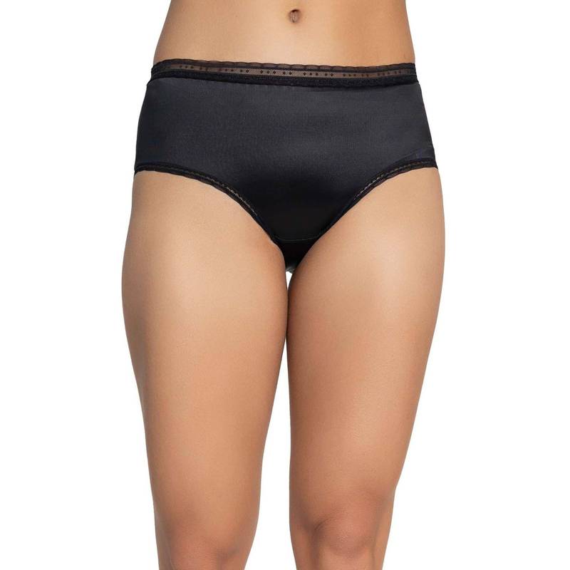 Chelvet Lace Detail Mid-Rise Briefs Black (S)