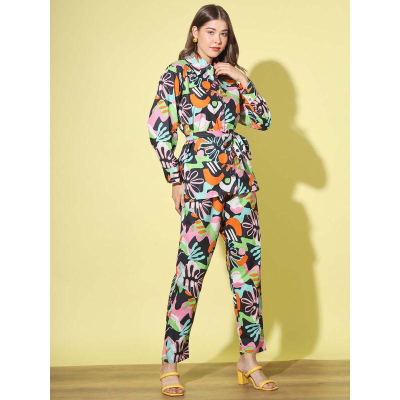 SEPHANI Women Cotton Co-Ord Set Multi-Color (M)