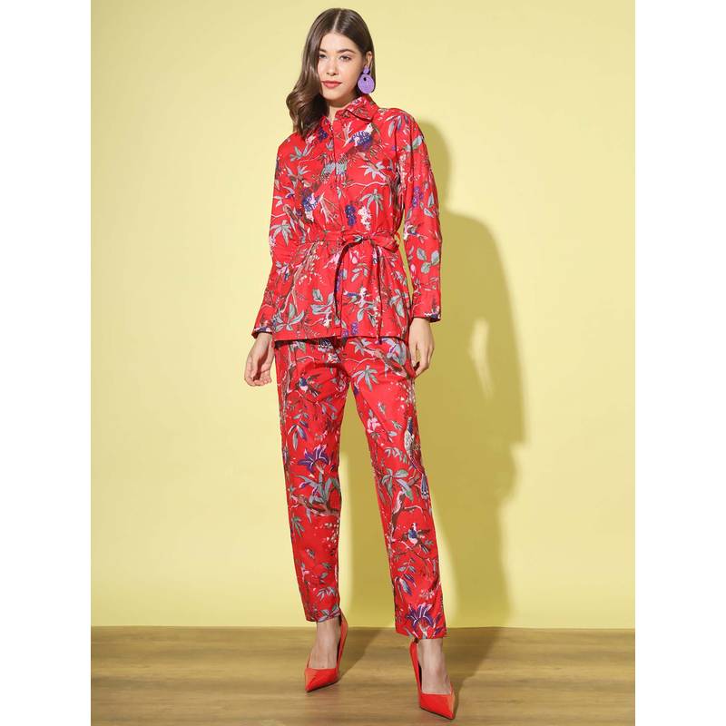 SEPHANI Women Cotton Co-Ord Set Multi-Color (M)