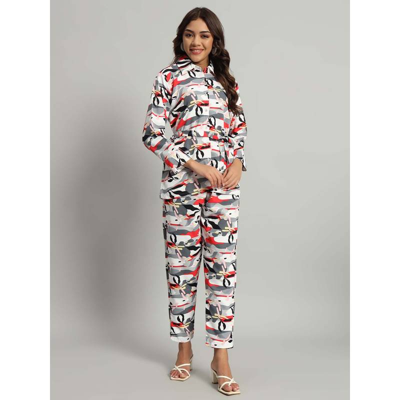 SEPHANI Women Cotton Co-Ord Set Multi-Color (M)