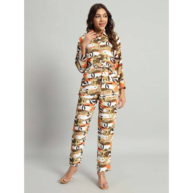 SEPHANI Women Cotton Co-Ord Set Multi-Color (M)
