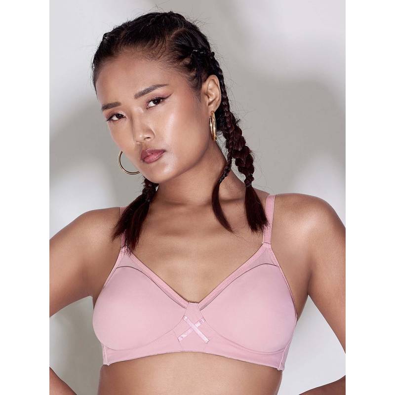 MAROON Seamless Non-Padded T-Shirt Cloud Soft Lift Active Stretch Everyday Bra Pink (32B)
