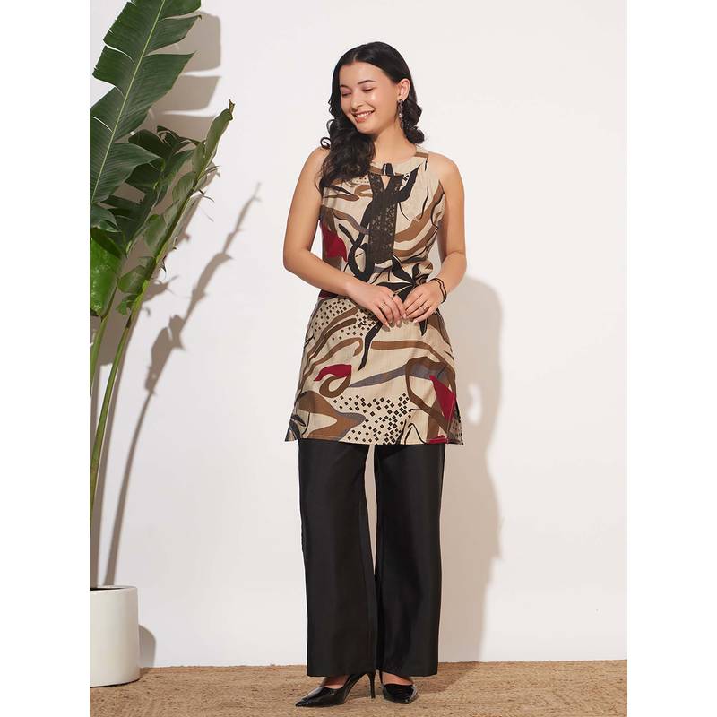 SEPHANI Women Cotton Co-Ord Set Multi-Color (M)