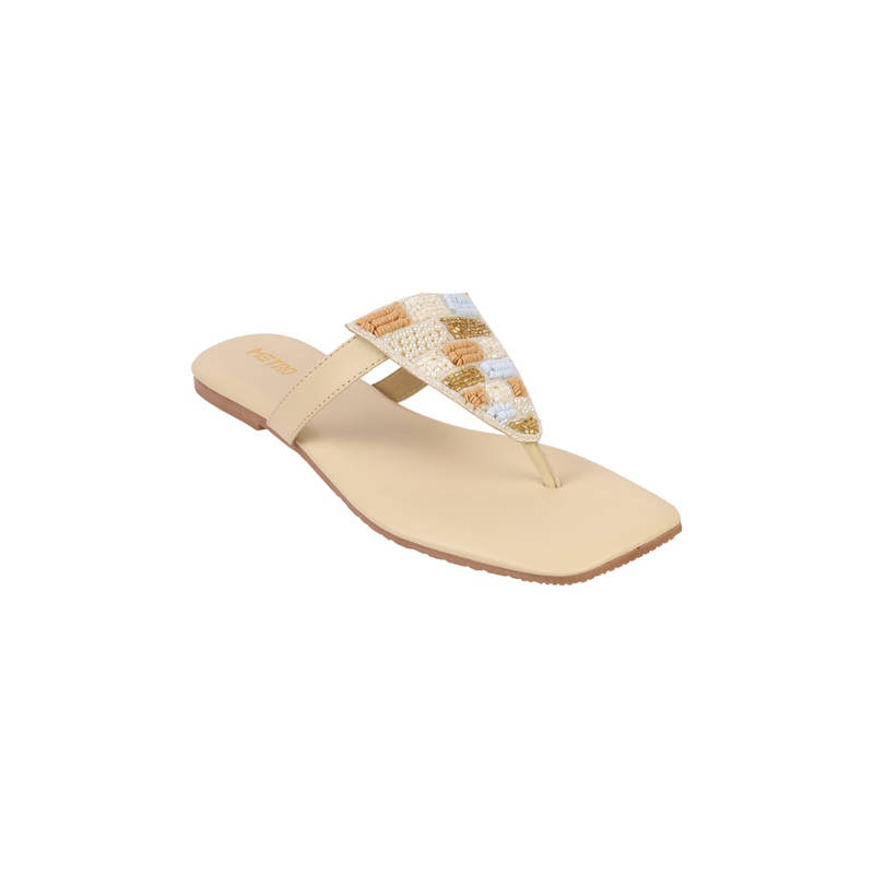 Metro Beige Casual Flats (EURO 36)