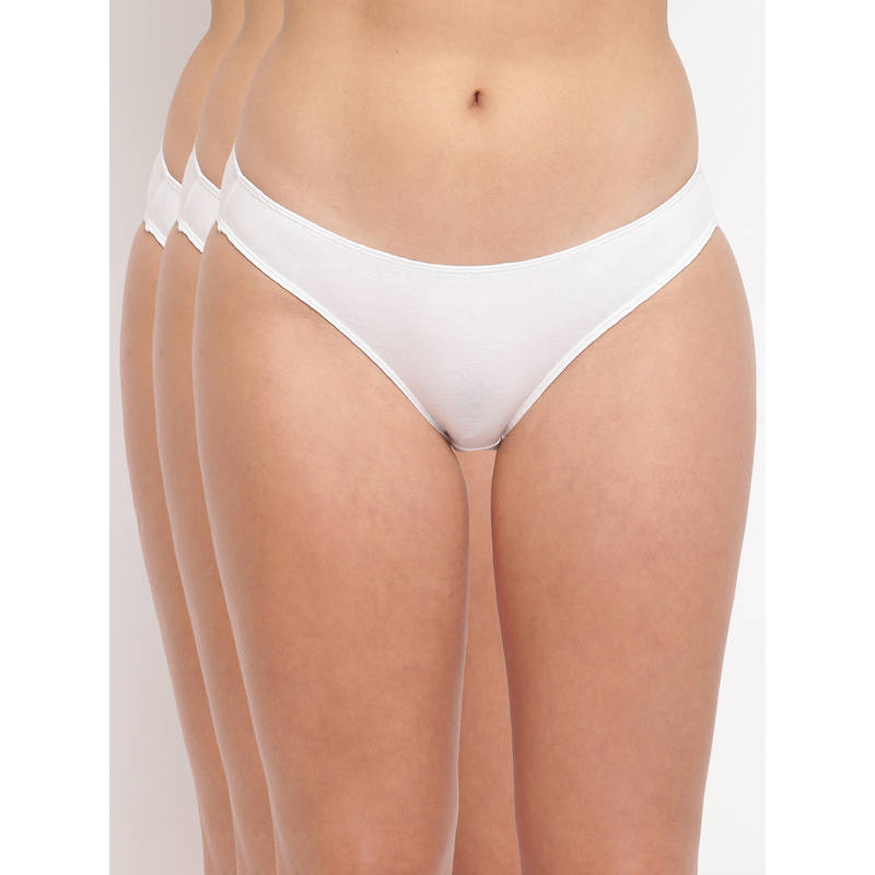 BASIICS by La Intimo Grace Well Bikini Brief (Pack Of 3) - White (S)