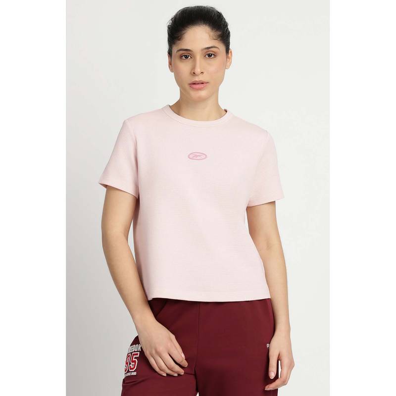 Reebok Women Pink T-Shirt (XS)