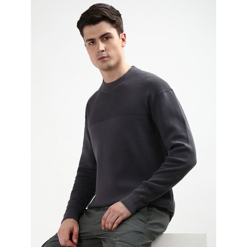 Calvin Klein Textured Relaxed Fit Cotton Sweater (XL)