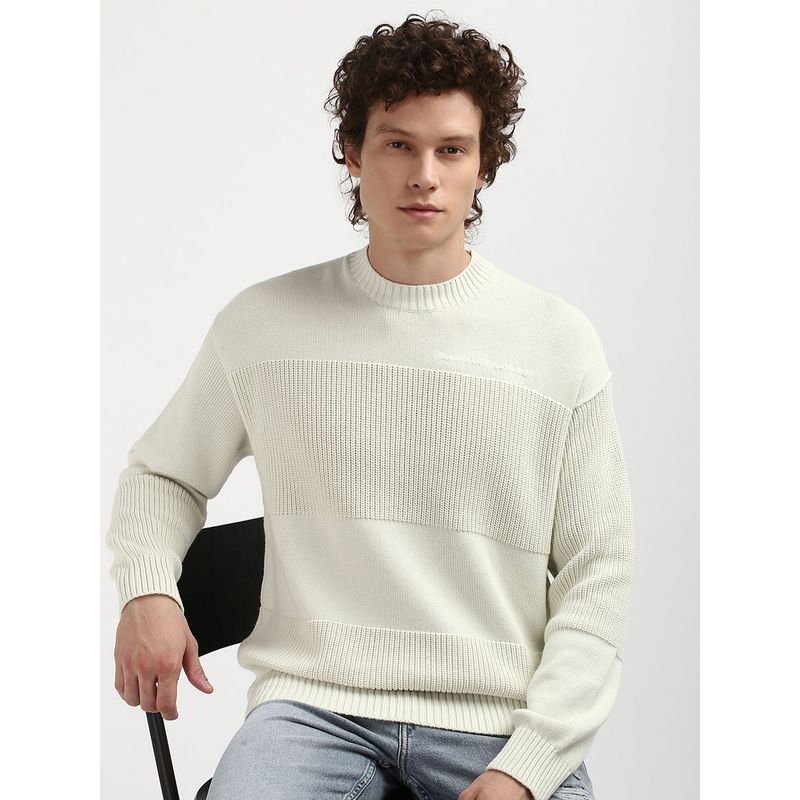 Calvin Klein Logo Relaxed Fit Cotton Sweater (S)