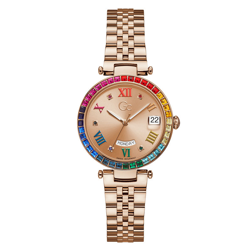 Buy GC Rose Gold Dial Quartz Day Date Women Watch Z01008L3MF Online