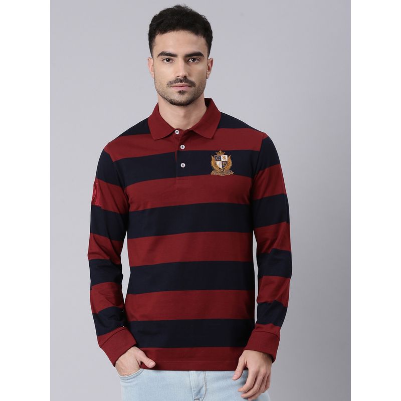 Classic Polo Men'S Multicolour Slim Fit Colorblock Cotton Polo T-Shirt (XL)