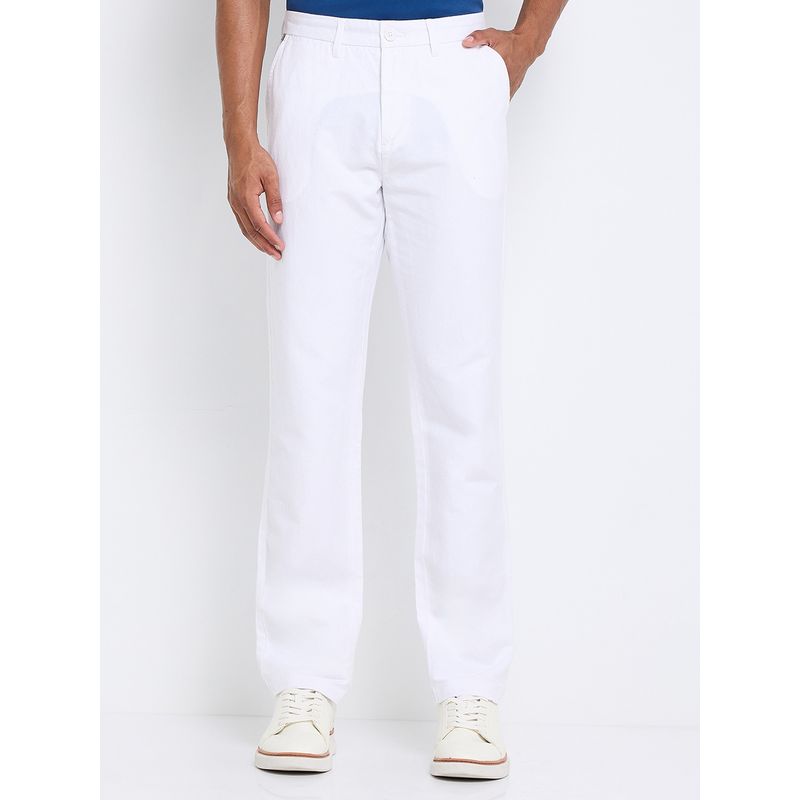 Ben Sherman Men'S White Cotton Chinos (32)