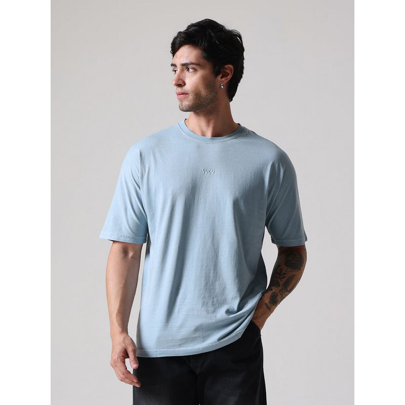 VUDU Blue Soft Pigment Dyed Relaxed Fit T-Shirt (S)