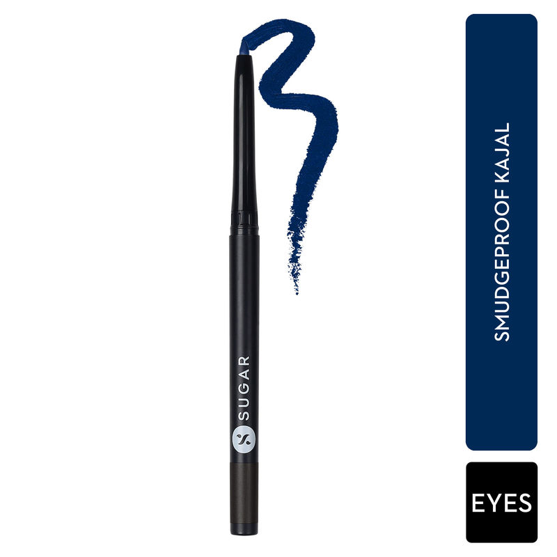 SUGAR Kohl Of Honour Intense Kajal |Upto 12 Hrs |Smudge Proof & Waterproof Kajal- 04 True Blue