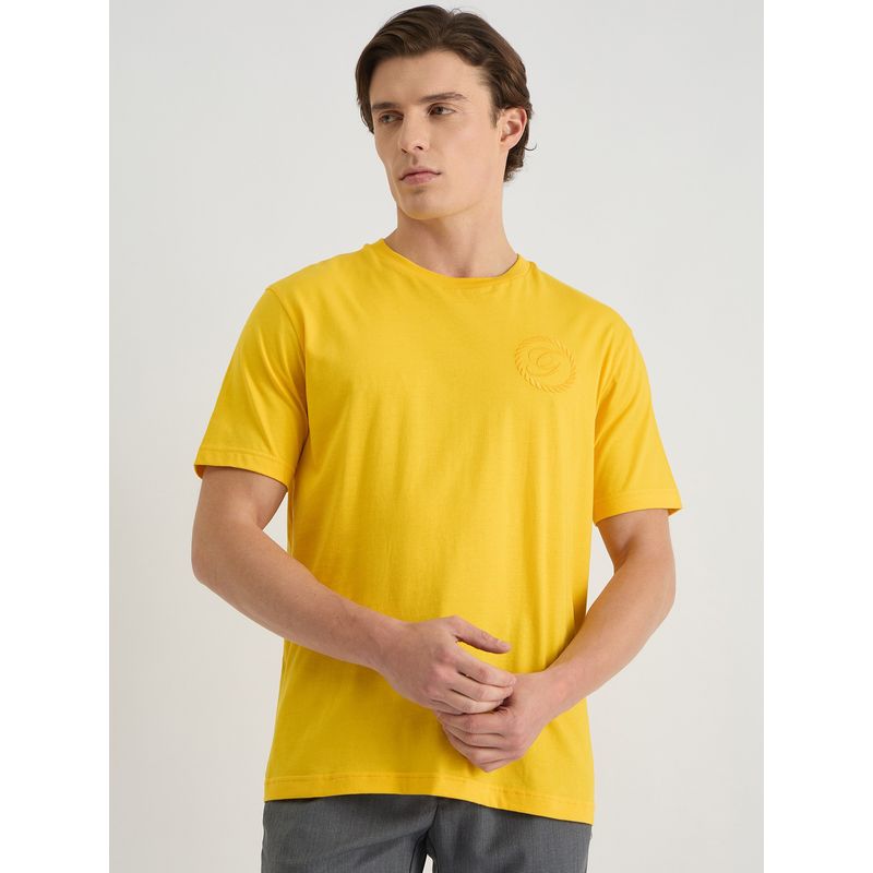GANT Men Yellow Pure Cotton T-Shirt (S)