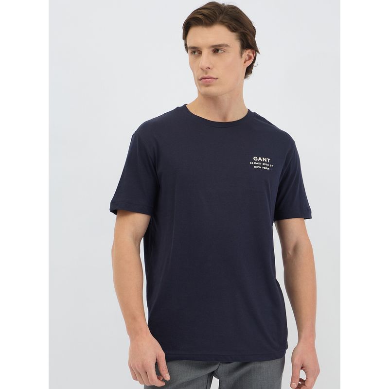 GANT Men Blue Pure Cotton T-Shirt (L)