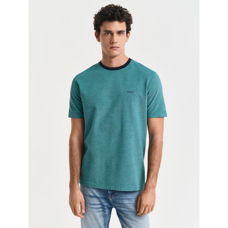 GANT Men Teal Pure Cotton T-Shirt (S)
