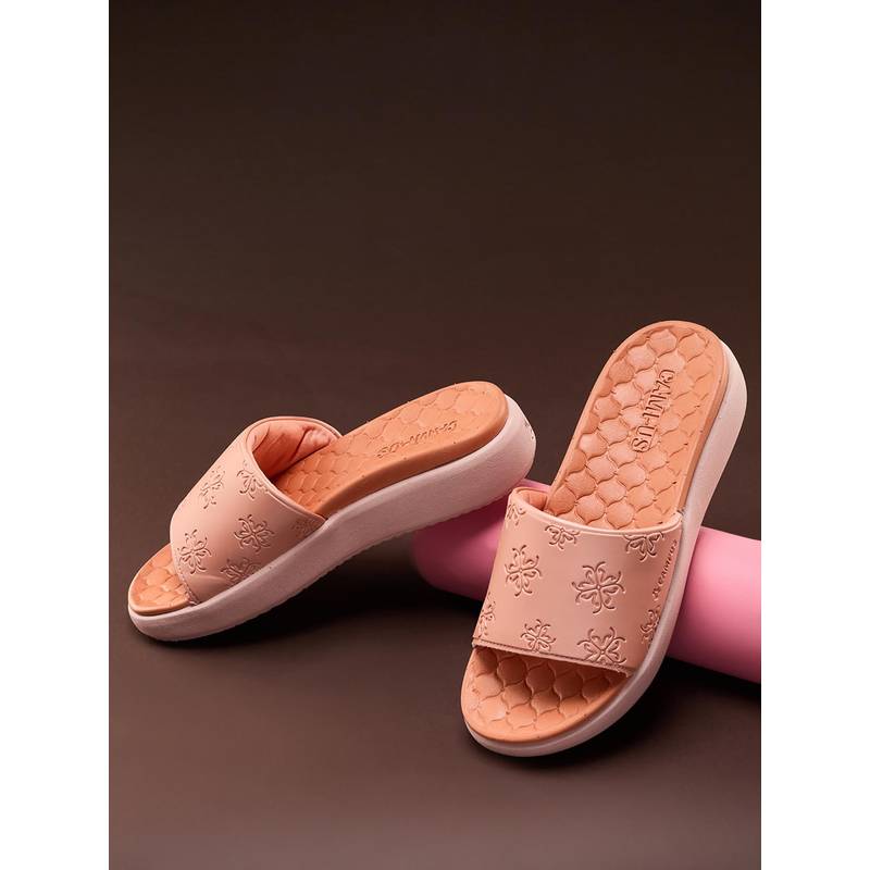 Campus SL-490L Peach Women Sliders (UK4)