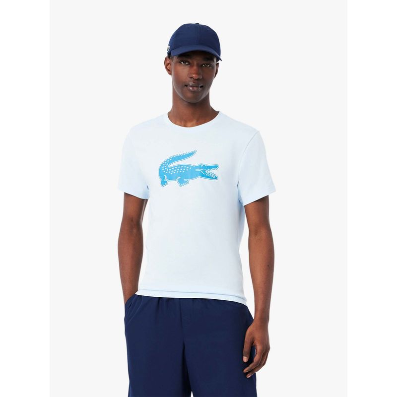 Lacoste Ultra Dry XXL Logo Sport T-Shirt- Blue (M)
