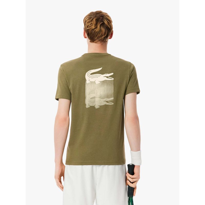 Lacoste Sport Printed Ultra Dry T-Shirt- Olive (S)
