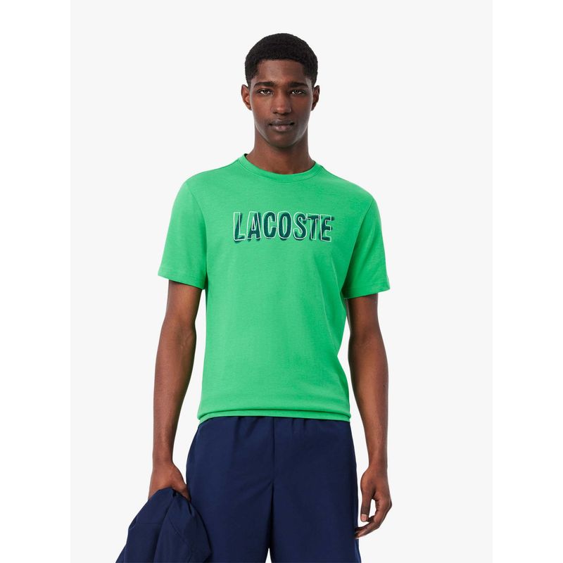 Lacoste Ultra Dry Printed Sport T-Shirt- Green (S)