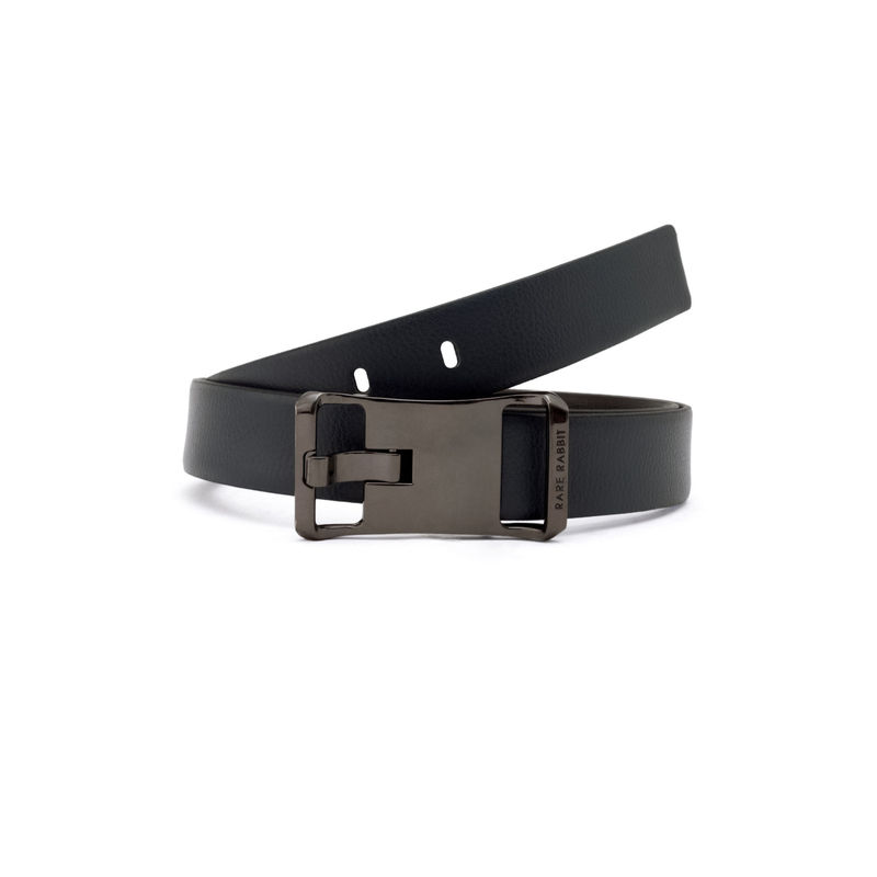 Rare Rabbit Barton Primary Navy Blue Leather Reversible Belts (30)