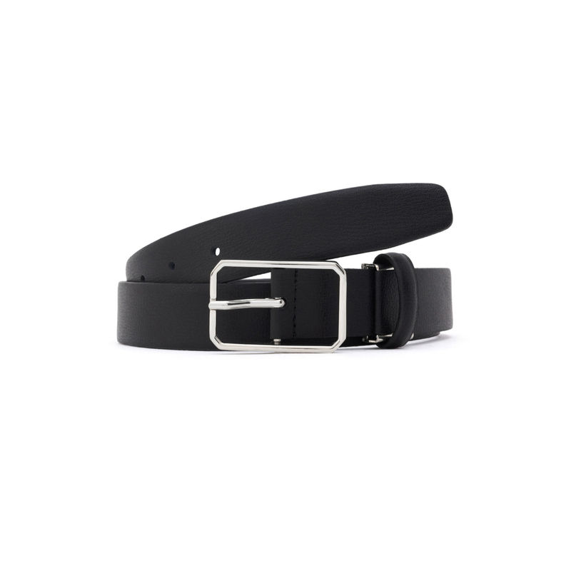 Rare Rabbit Cult Primary Black Leather Belts (34)