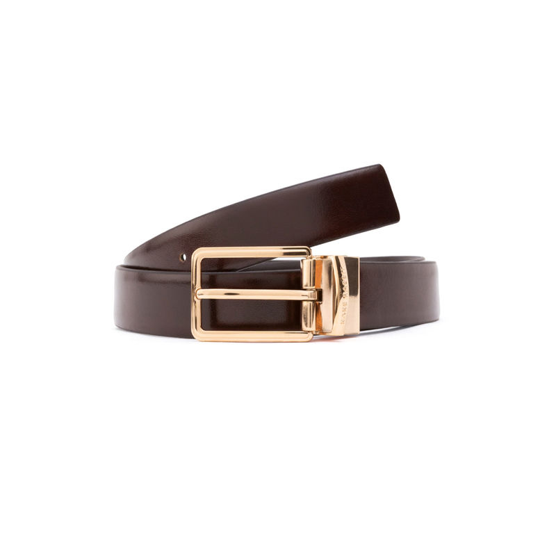 Rare Rabbit Saint Primary Brown Leather Reversible Belts (30)