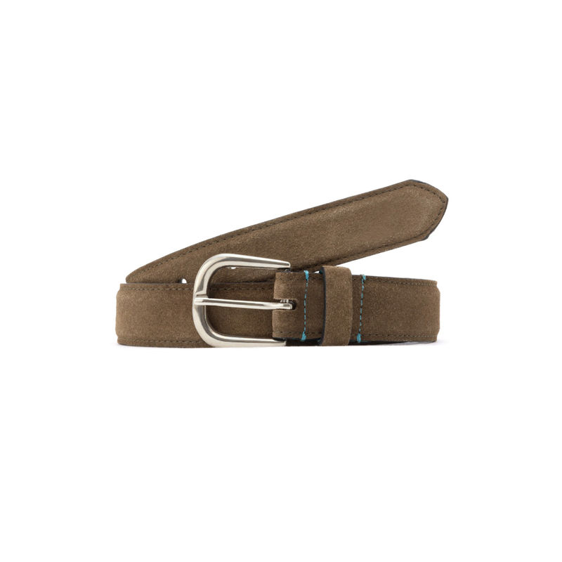 Rare Rabbit Suedo Primary Brown Leather Belts (38)