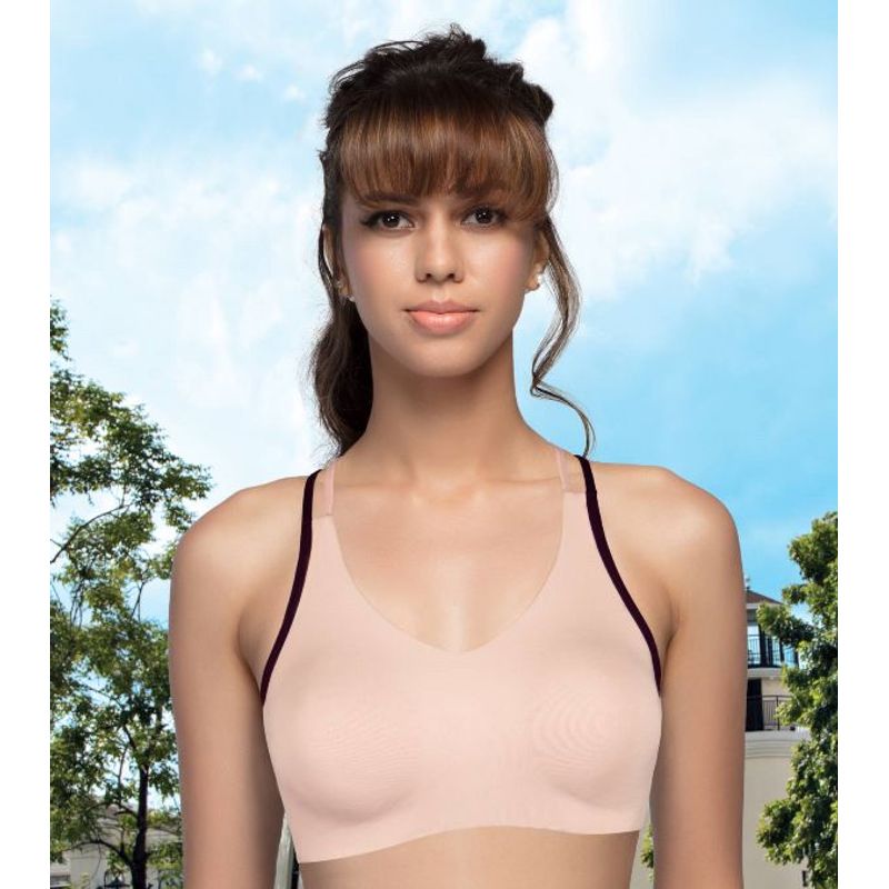 Buy Enamor SB16 Low Impact Cotton Sports Bra Non-Padded & Wirefree - Pearl  Online