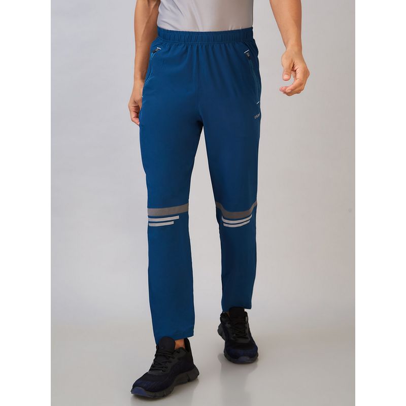 LYCOT Men Zip Pockets and Elastic Gym Teal Trackpant (M)