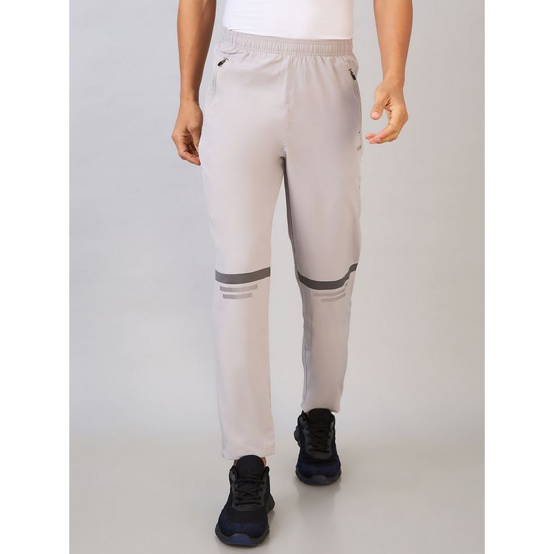 LYCOT Men Zip Pockets and Elastic Gym Grey Trackpant (L)
