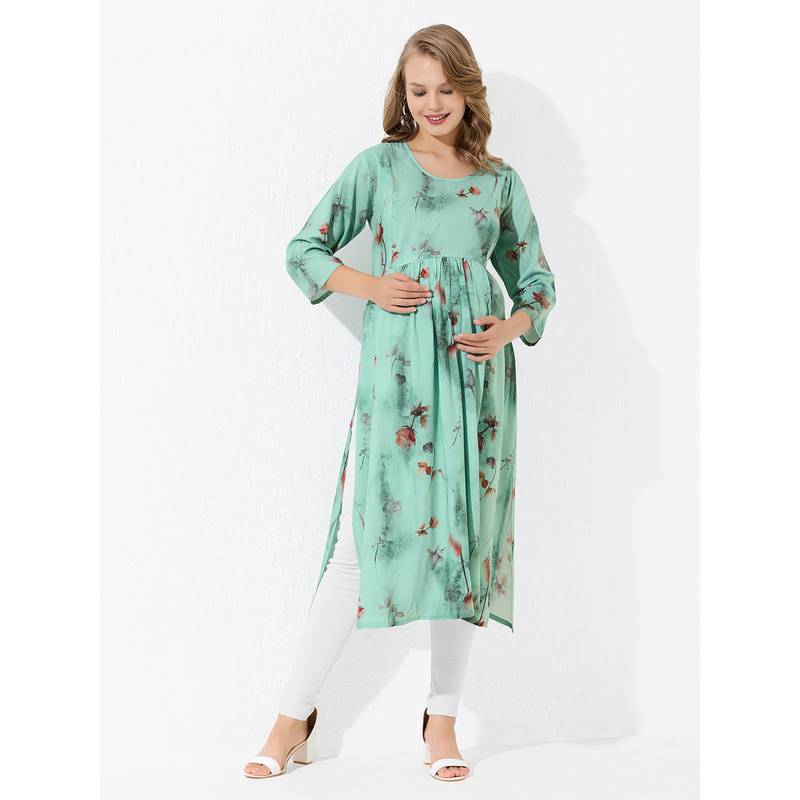 Quira Green Maternity Kurta (M)