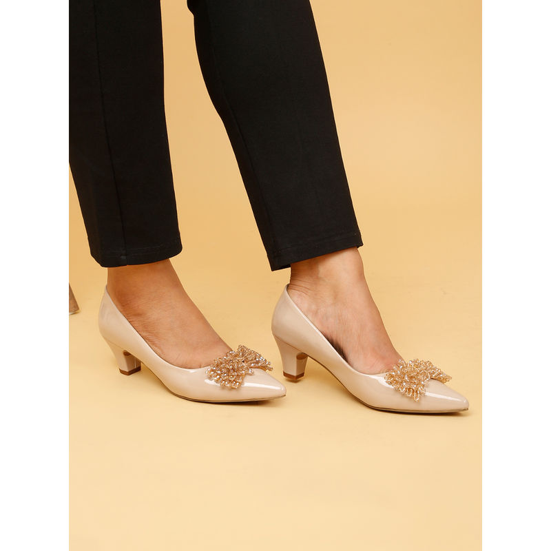 Flat n Heels Women Casual Pumps Beige (EURO 34)