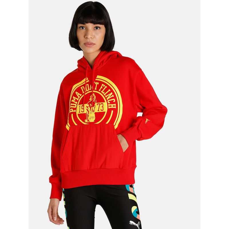 Puma MOD Women Red Hoodie (L)