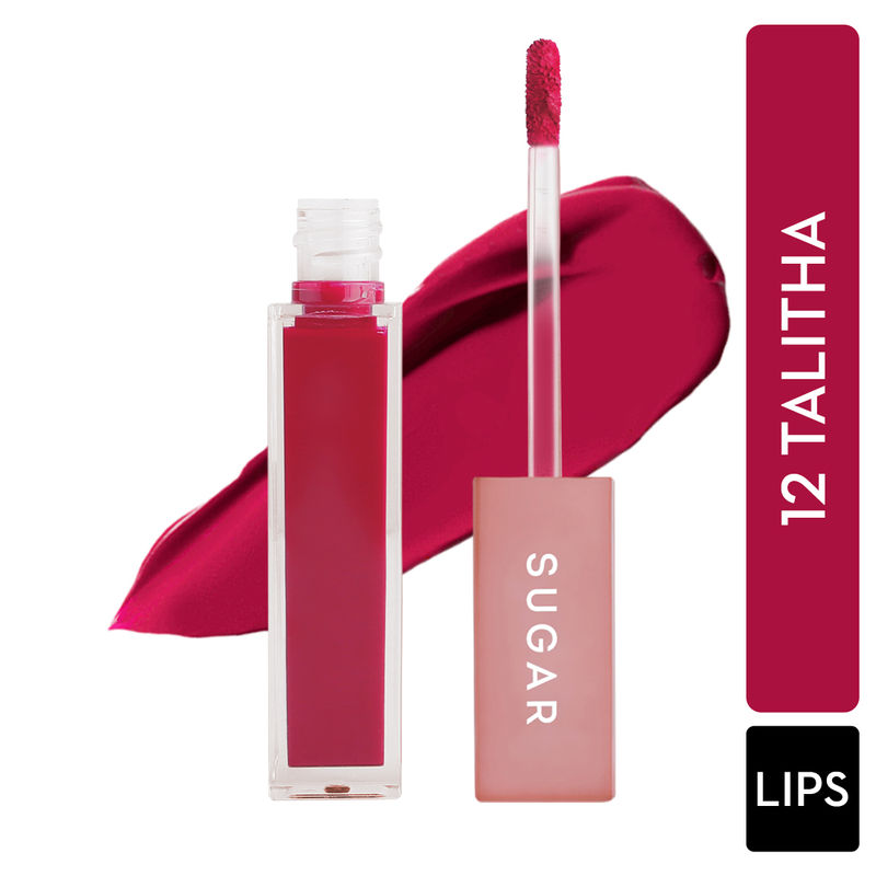 SUGAR Mettle Liquid Lipstick - 12 Talitha (Bright Magenta With Red Undertones)