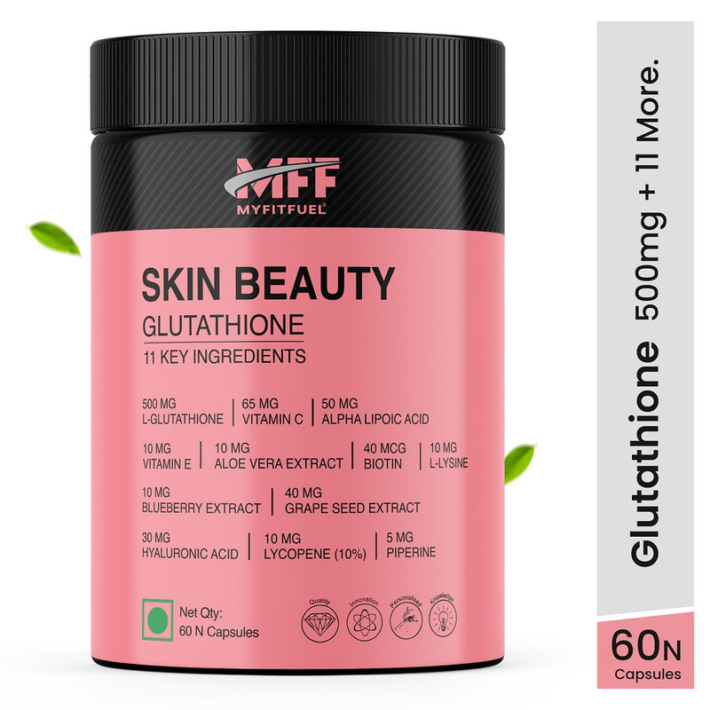 MyFitFuel Skin Beauty Glutathione + Lycopene, Vitamin C & E, Hyaluronic Acid, Biotin (60 capsules)