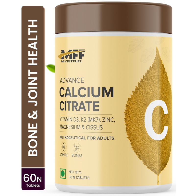 MyFitFuel Advance Calcium Citrate + Vitamin D3, K2 (Mk7), Zinc