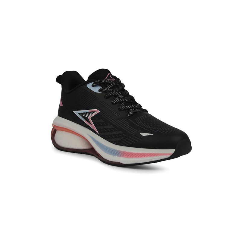 Power Womens Black Lightweight Durable Running Shoes (UK 4)