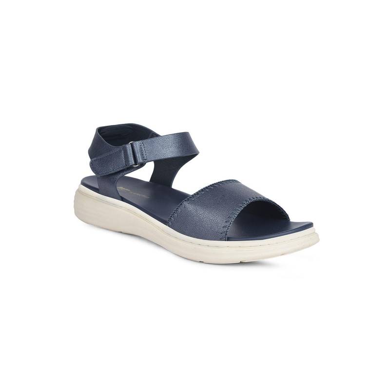 Bata Comfit Womens Navy Blue Comfit Ankle Strap Platform Sandals (UK 3)