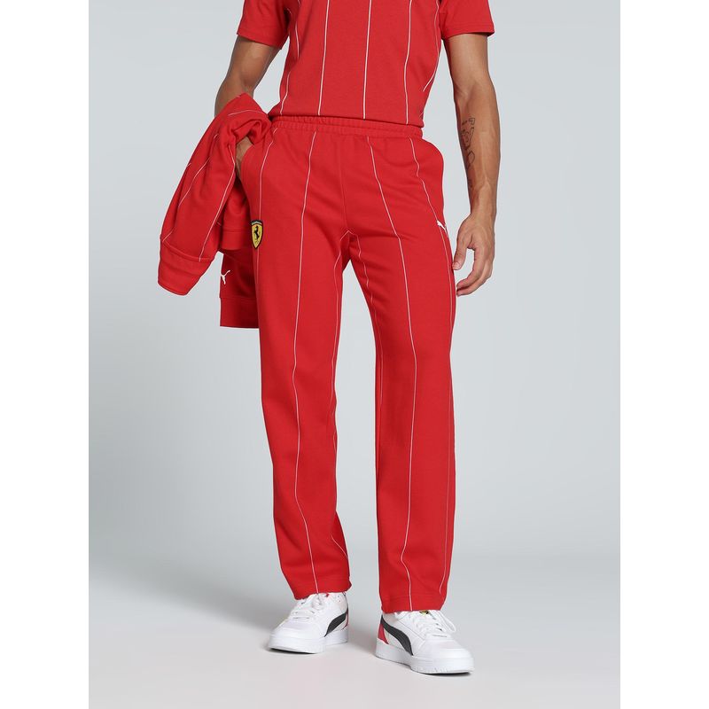 Puma Ferrari Race Premium Mens Red Trackpants (S)